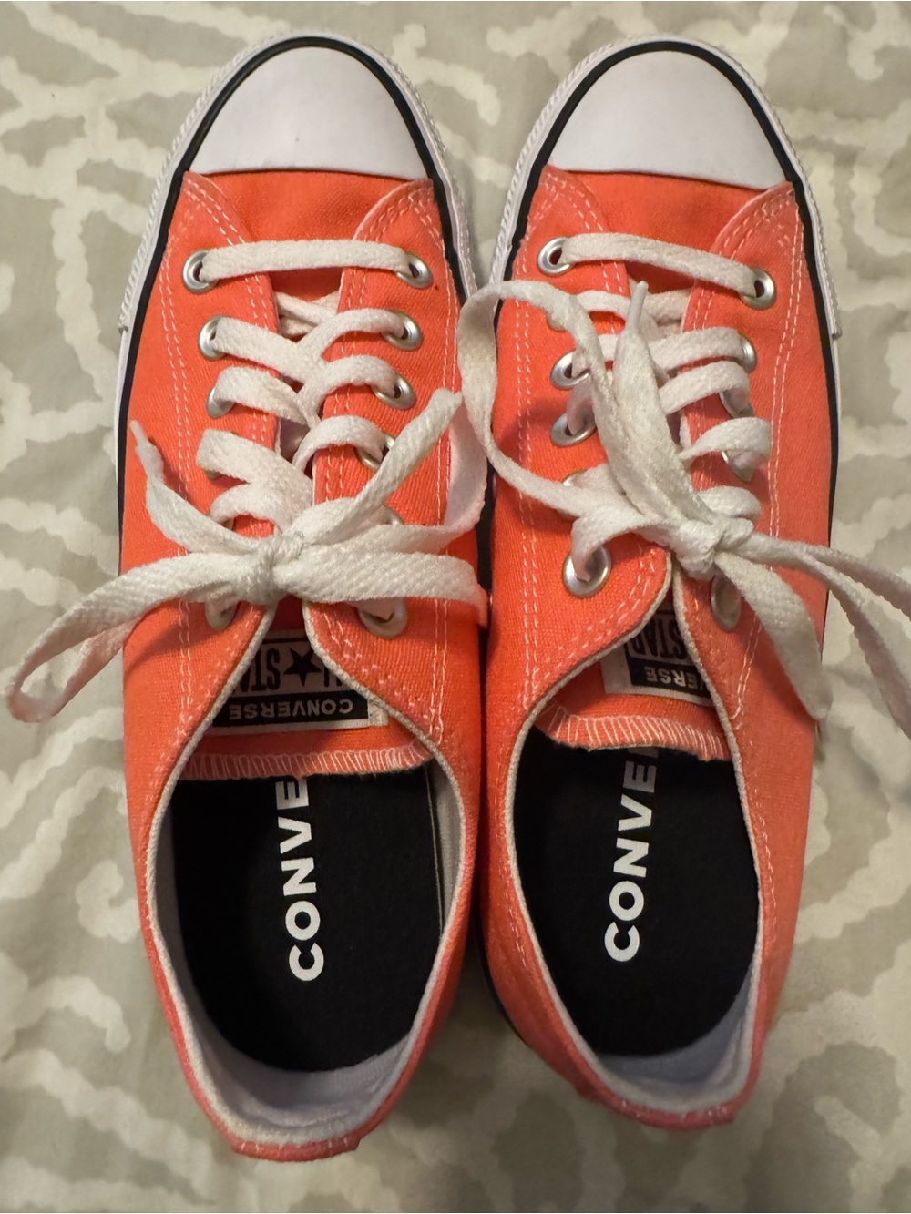 Converse Orange Low Top Canvas Sneakers